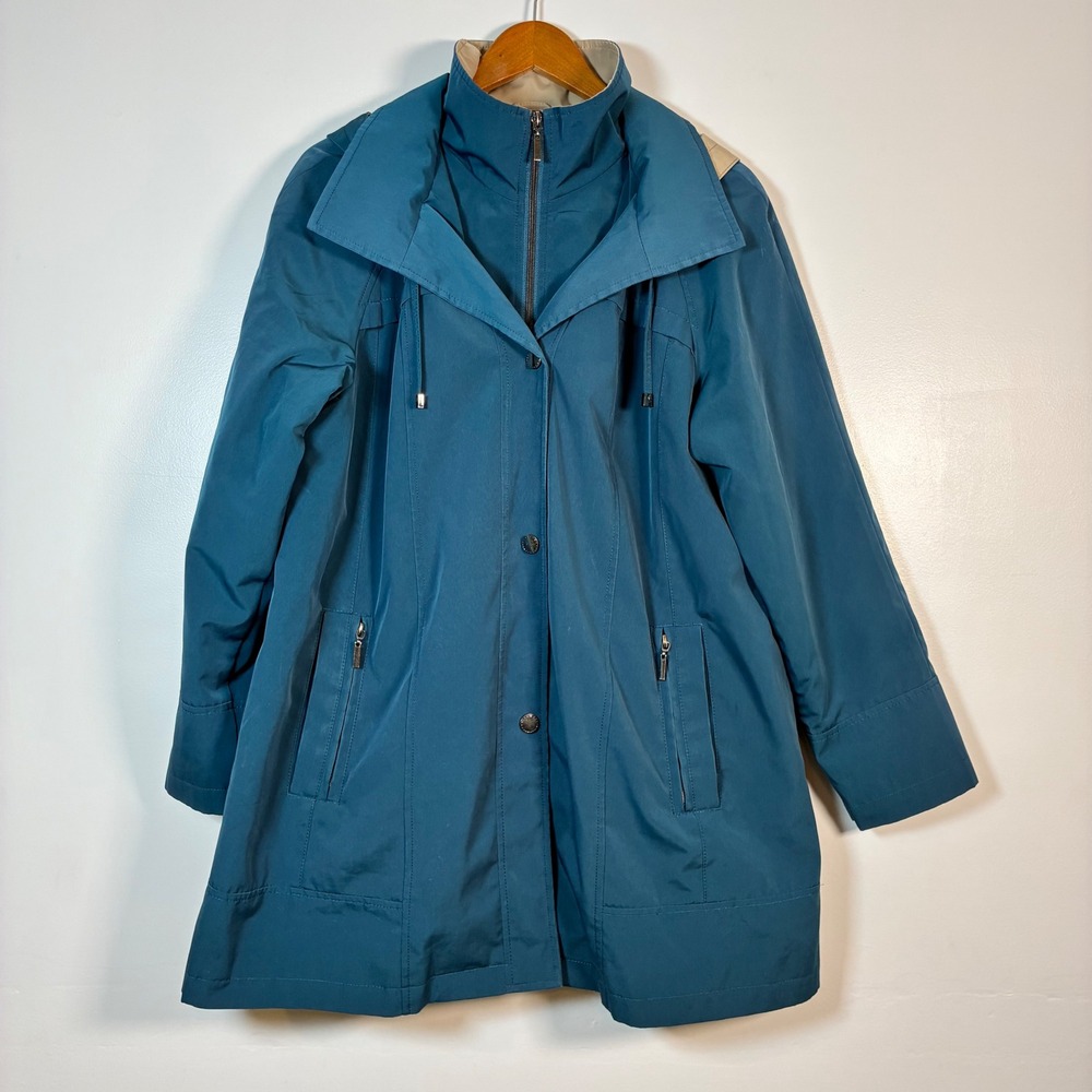 Coldwater Creek Jacket L 3-in-1 Southwestern Removable Liner & Hood Barn Utility